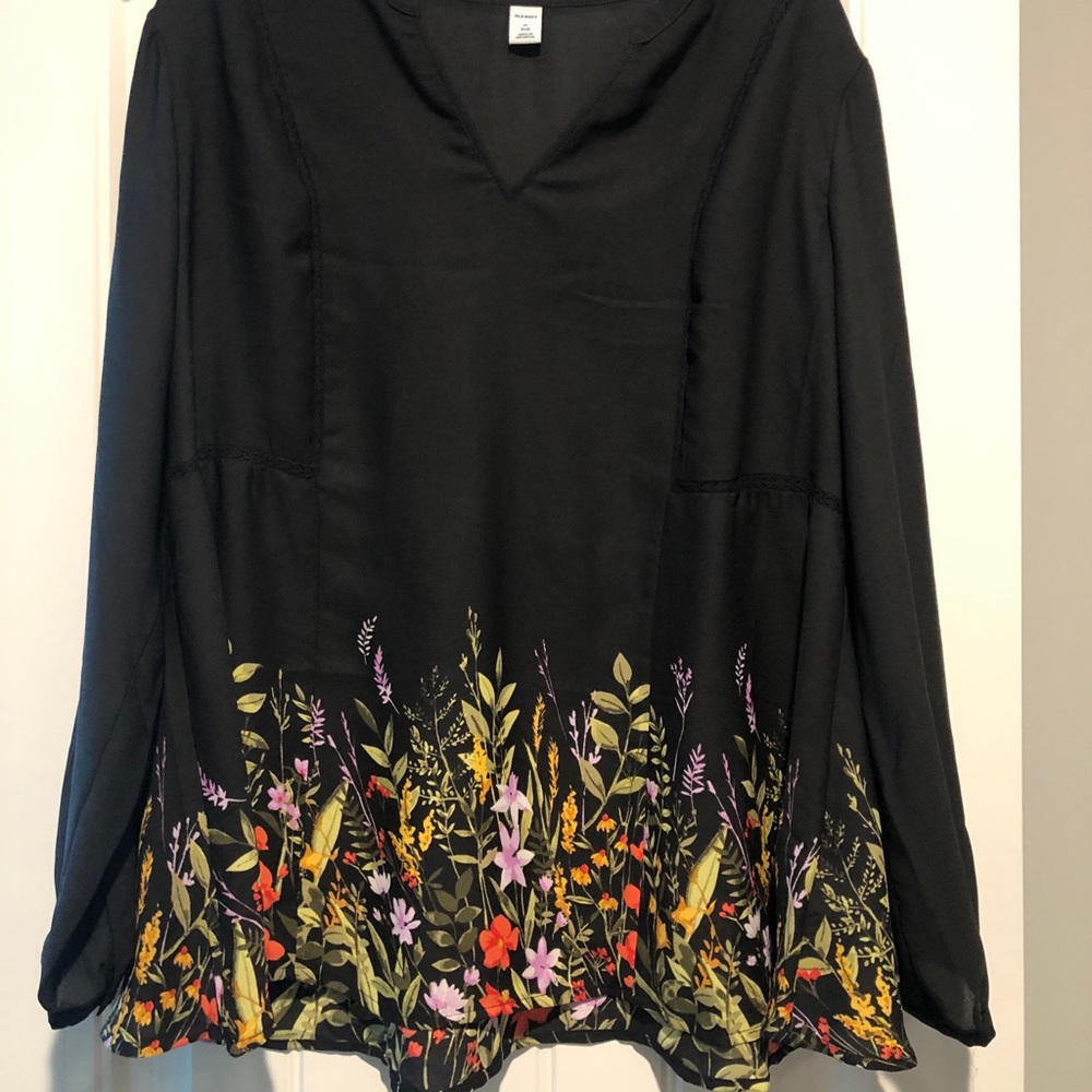Black Floral Top